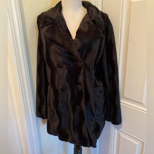 Vintage Velvet plush blanket jacket style Blazer ny Peggy Sz M